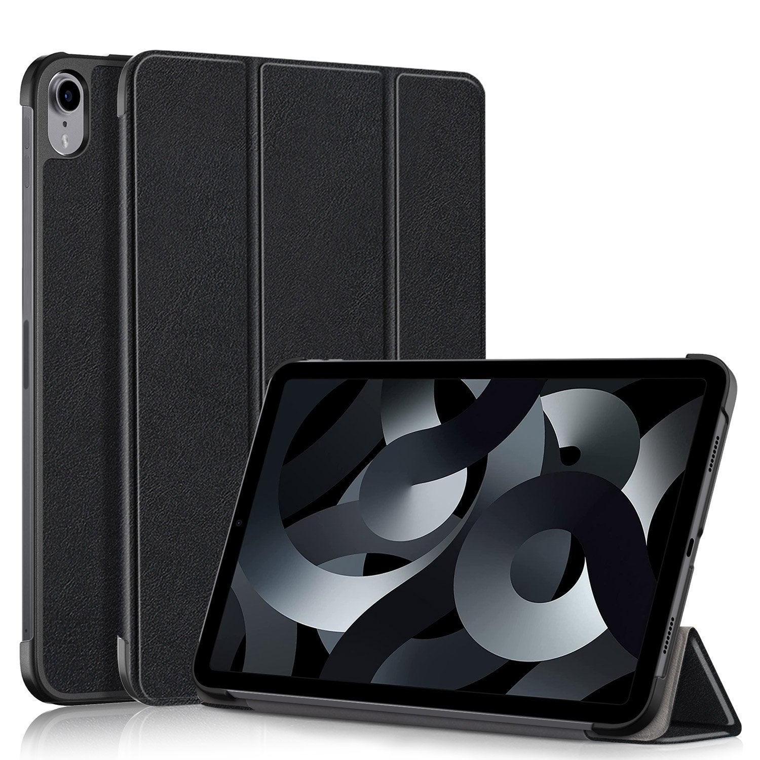 For iPad 10.2 (2022) PU Tablet Case Trifold Stand Shockproof Full Body Protective Cover with Auto Wake / Sleep