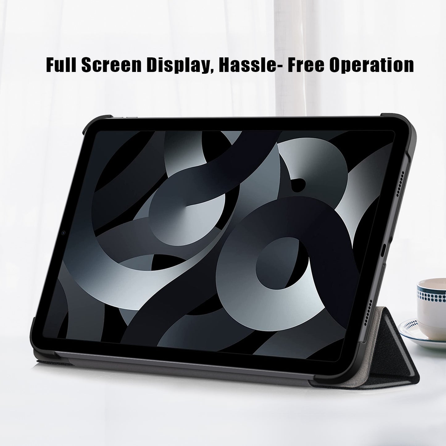 For iPad 10.2 (2022) PU Tablet Case Trifold Stand Shockproof Full Body Protective Cover with Auto Wake / Sleep