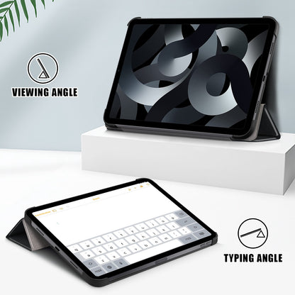 For iPad 10.2 (2022) PU Tablet Case Trifold Stand Shockproof Full Body Protective Cover with Auto Wake / Sleep