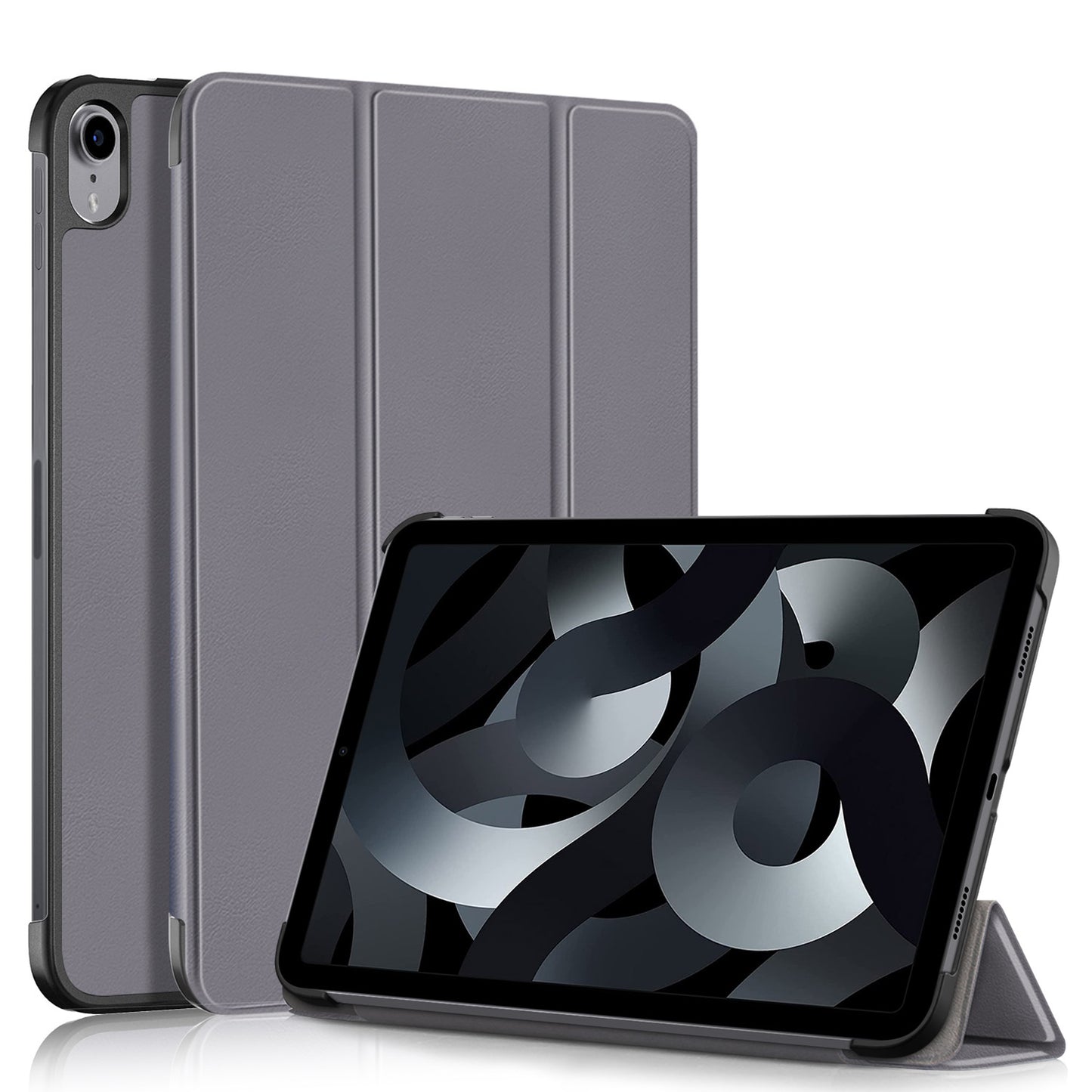 For iPad 10.2 (2022) PU Tablet Case Trifold Stand Shockproof Full Body Protective Cover with Auto Wake / Sleep