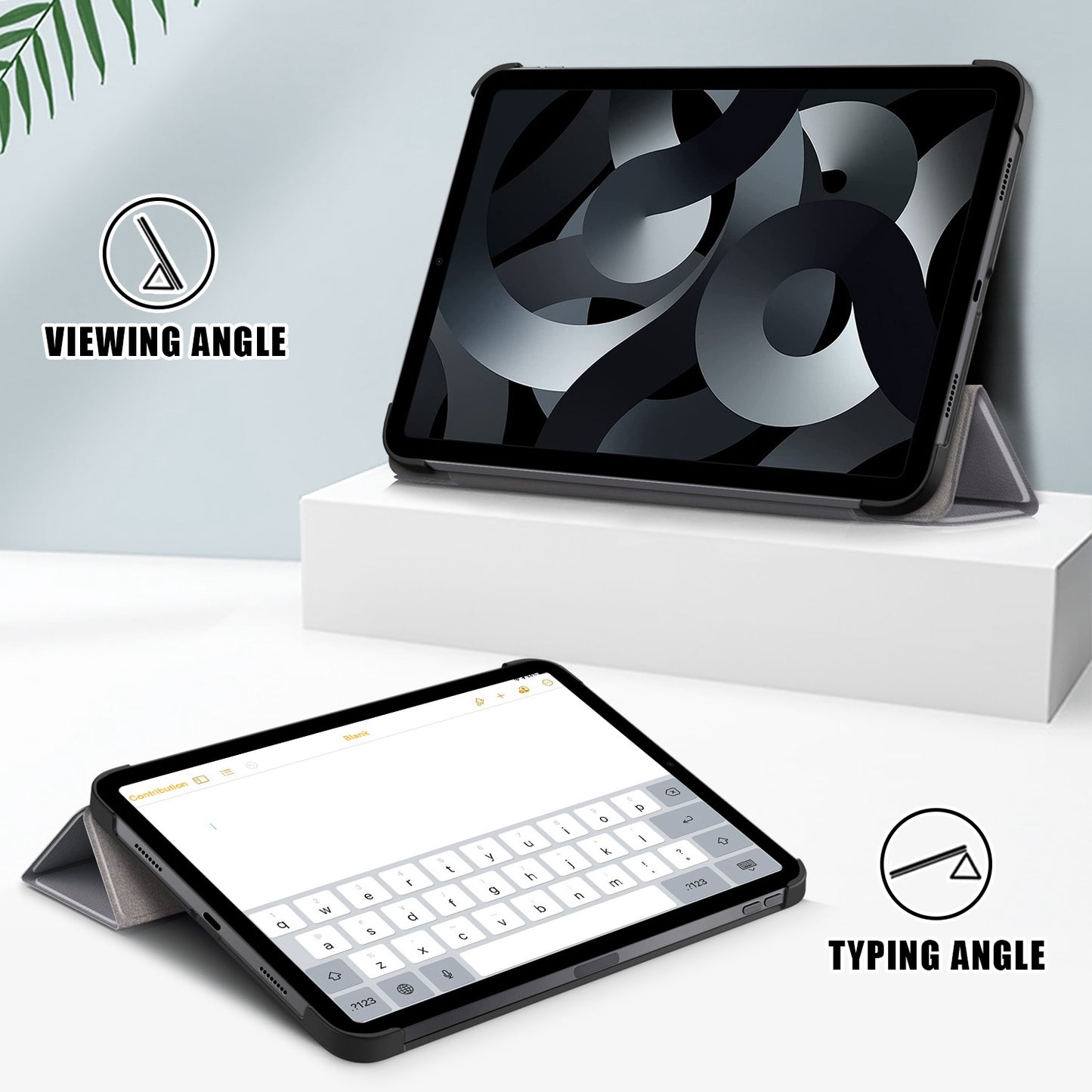 For iPad 10.2 (2022) PU Tablet Case Trifold Stand Shockproof Full Body Protective Cover with Auto Wake / Sleep