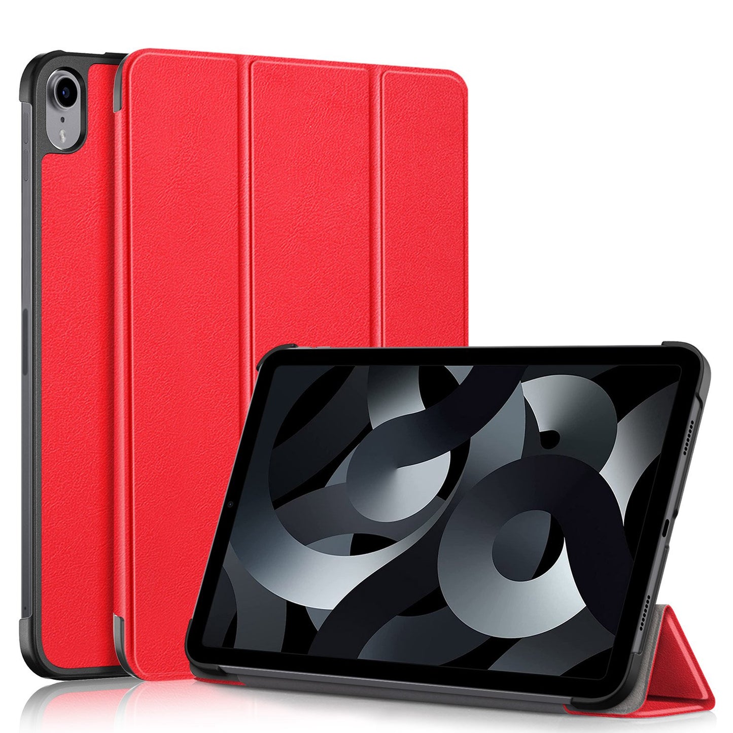 For iPad 10.2 (2022) PU Tablet Case Trifold Stand Shockproof Full Body Protective Cover with Auto Wake / Sleep