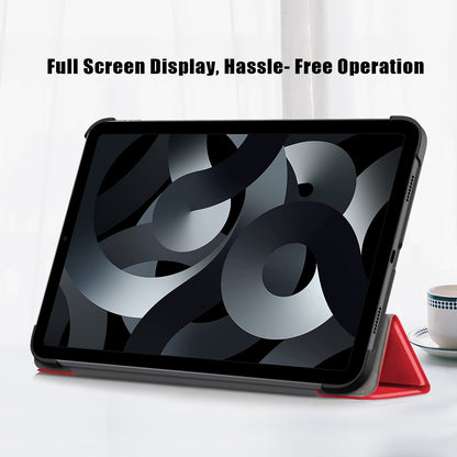 For iPad 10.2 (2022) PU Tablet Case Trifold Stand Shockproof Full Body Protective Cover with Auto Wake / Sleep