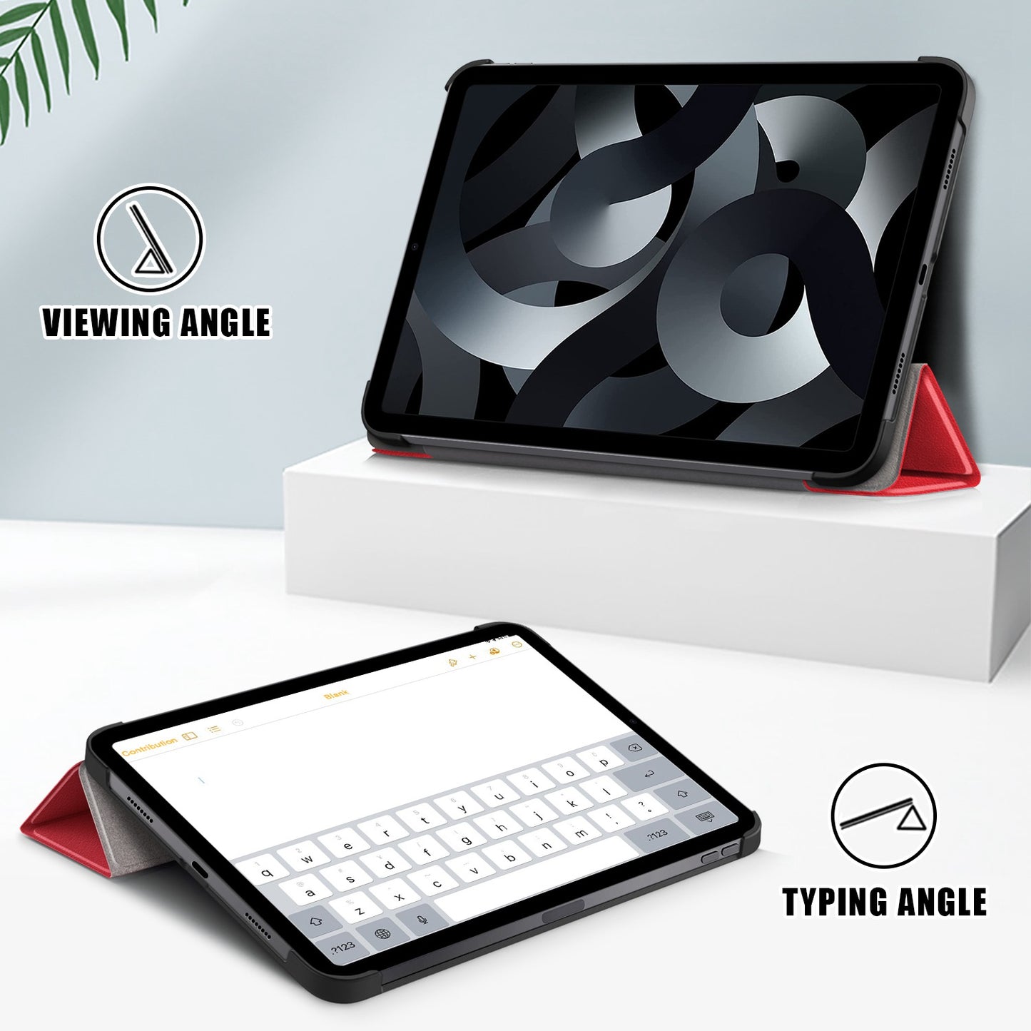 For iPad 10.2 (2022) PU Tablet Case Trifold Stand Shockproof Full Body Protective Cover with Auto Wake / Sleep