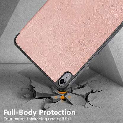 For iPad 10.2 (2022) PU Tablet Case Trifold Stand Shockproof Full Body Protective Cover with Auto Wake / Sleep