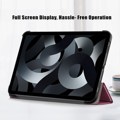 For iPad 10.2 (2022) PU Tablet Case Trifold Stand Shockproof Full Body Protective Cover with Auto Wake / Sleep