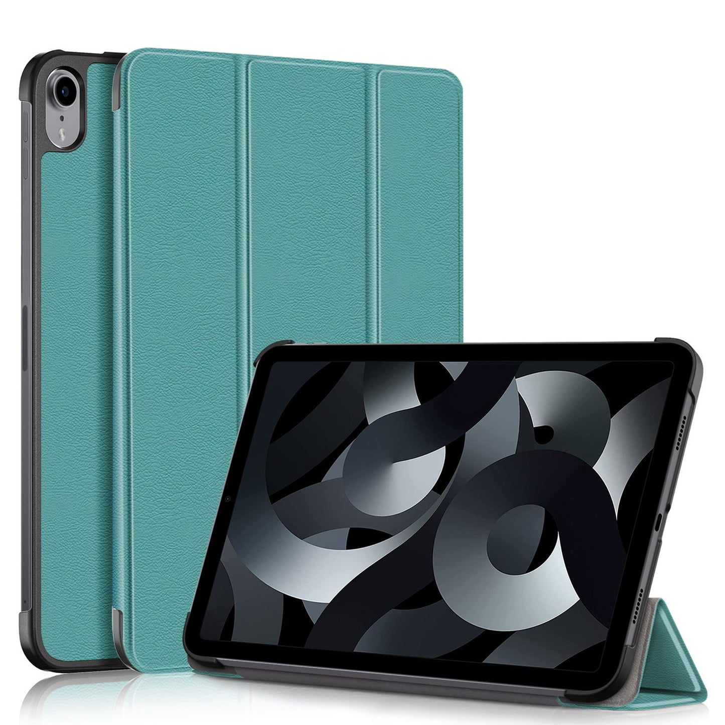 For iPad 10.2 (2022) PU Tablet Case Trifold Stand Shockproof Full Body Protective Cover with Auto Wake / Sleep