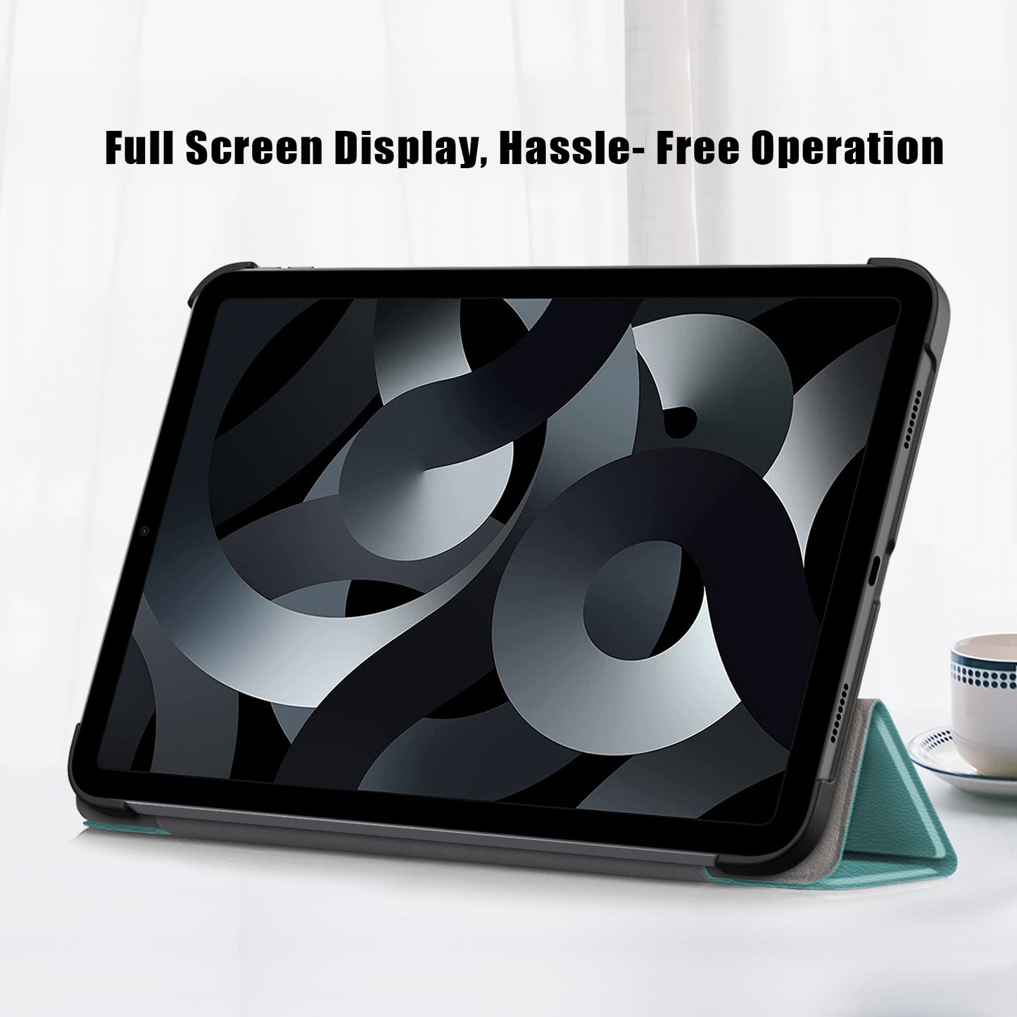 For iPad 10.2 (2022) PU Tablet Case Trifold Stand Shockproof Full Body Protective Cover with Auto Wake / Sleep