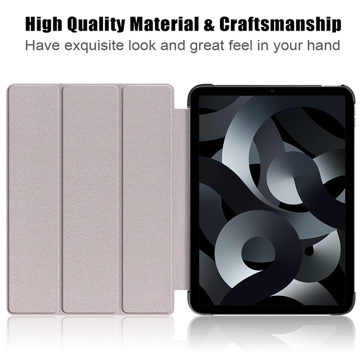 For iPad 10.2 (2022) PU Tablet Case Trifold Stand Shockproof Full Body Protective Cover with Auto Wake / Sleep