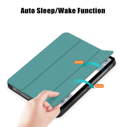 For iPad 10.2 (2022) PU Tablet Case Trifold Stand Shockproof Full Body Protective Cover with Auto Wake / Sleep