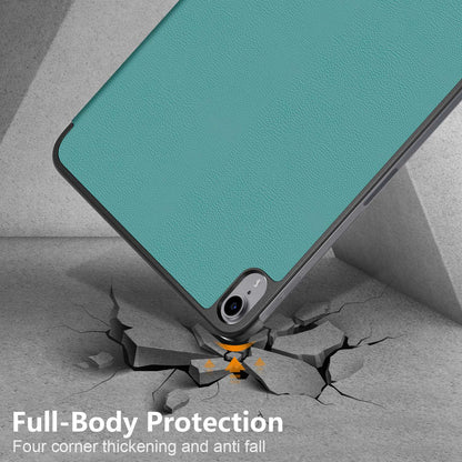 For iPad 10.2 (2022) PU Tablet Case Trifold Stand Shockproof Full Body Protective Cover with Auto Wake / Sleep