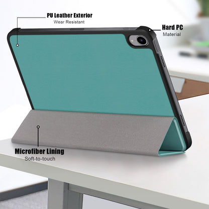 For iPad 10.2 (2022) PU Tablet Case Trifold Stand Shockproof Full Body Protective Cover with Auto Wake / Sleep