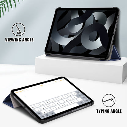 For iPad 10.2 (2022) PU Tablet Case Trifold Stand Shockproof Full Body Protective Cover with Auto Wake / Sleep