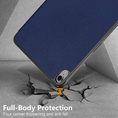 For iPad 10.2 (2022) PU Tablet Case Trifold Stand Shockproof Full Body Protective Cover with Auto Wake / Sleep