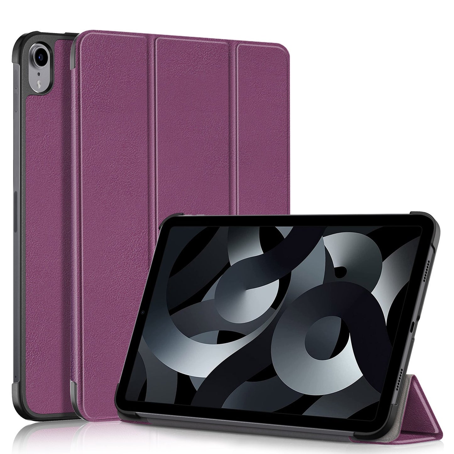 For iPad 10.2 (2022) PU Tablet Case Trifold Stand Shockproof Full Body Protective Cover with Auto Wake / Sleep