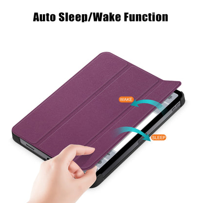 For iPad 10.2 (2022) PU Tablet Case Trifold Stand Shockproof Full Body Protective Cover with Auto Wake / Sleep