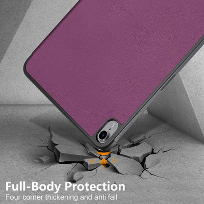For iPad 10.2 (2022) PU Tablet Case Trifold Stand Shockproof Full Body Protective Cover with Auto Wake / Sleep
