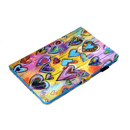 For Huawei Enjoy Tablet 2 / MatePad T 10 9.7 inch / T 10S 10.1 inch / Honor Pad 6 10.1-inch / Pad X6 9.7 inch Pattern Printing Stand Cover Stitching Leather Card Slots Magnetic Case