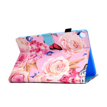 For Huawei Enjoy Tablet 2 / MatePad T 10 9.7 inch / T 10S 10.1 inch / Honor Pad 6 10.1-inch / Pad X6 9.7 inch Pattern Printing Stand Cover Stitching Leather Card Slots Magnetic Case