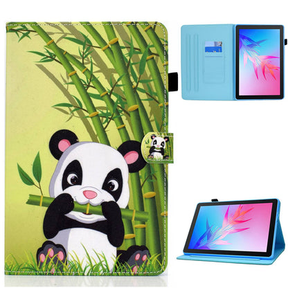 For Huawei Enjoy Tablet 2 / MatePad T 10 9.7 inch / T 10S 10.1 inch / Honor Pad 6 10.1-inch / Pad X6 9.7 inch Pattern Printing Stand Cover Stitching Leather Card Slots Magnetic Case