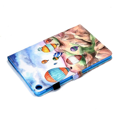 For Huawei Enjoy Tablet 2 / MatePad T 10 9.7 inch / T 10S 10.1 inch / Honor Pad 6 10.1-inch / Pad X6 9.7 inch Pattern Printing Stand Cover Stitching Leather Card Slots Magnetic Case