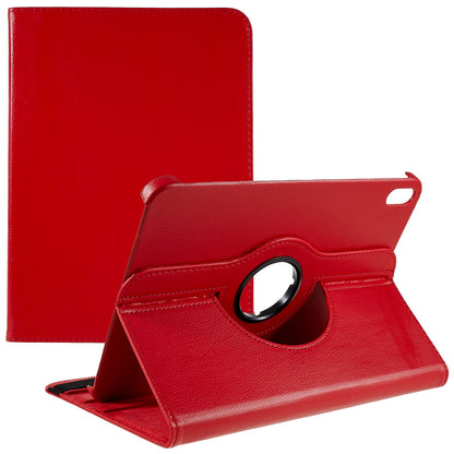 For iPad 10.9 (2022) Protective Case Rotary Stand PU Leather Anti-drop Tablet Cover with Elastic Band