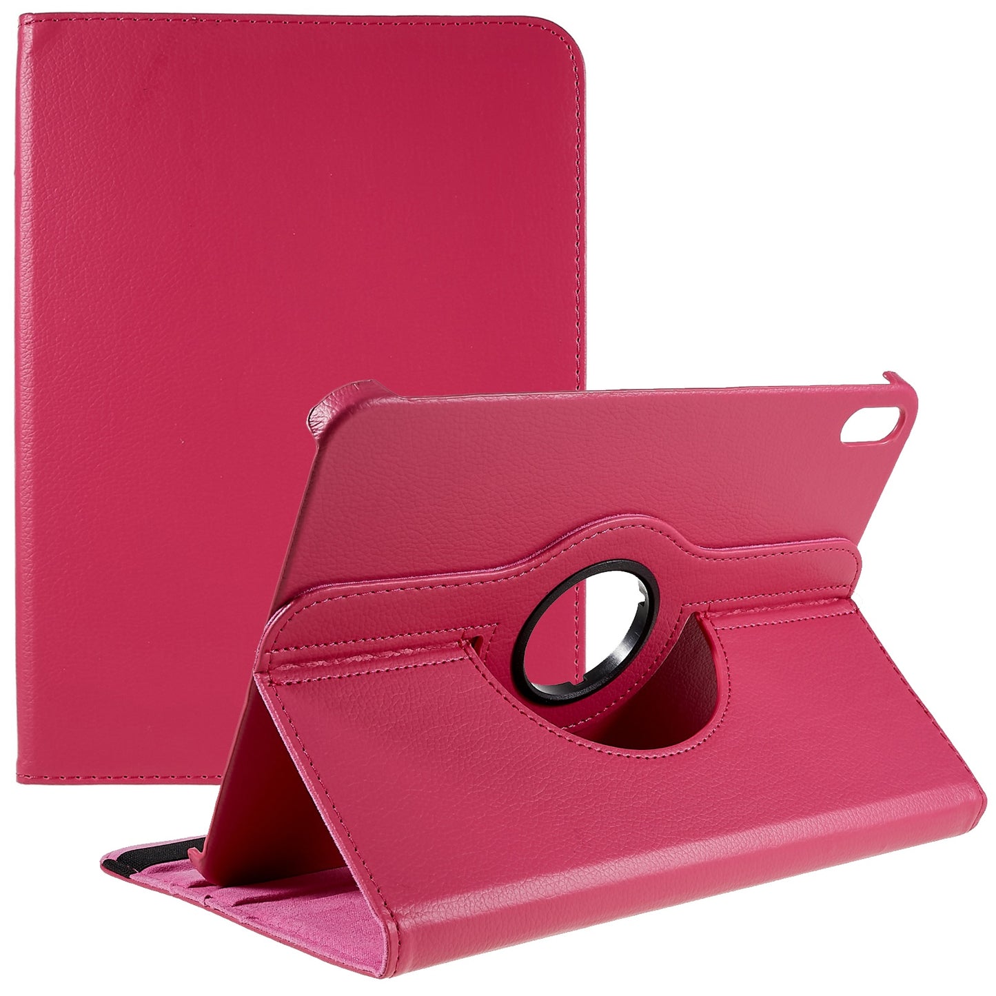 For iPad 10.9 (2022) Protective Case Rotary Stand PU Leather Anti-drop Tablet Cover with Elastic Band