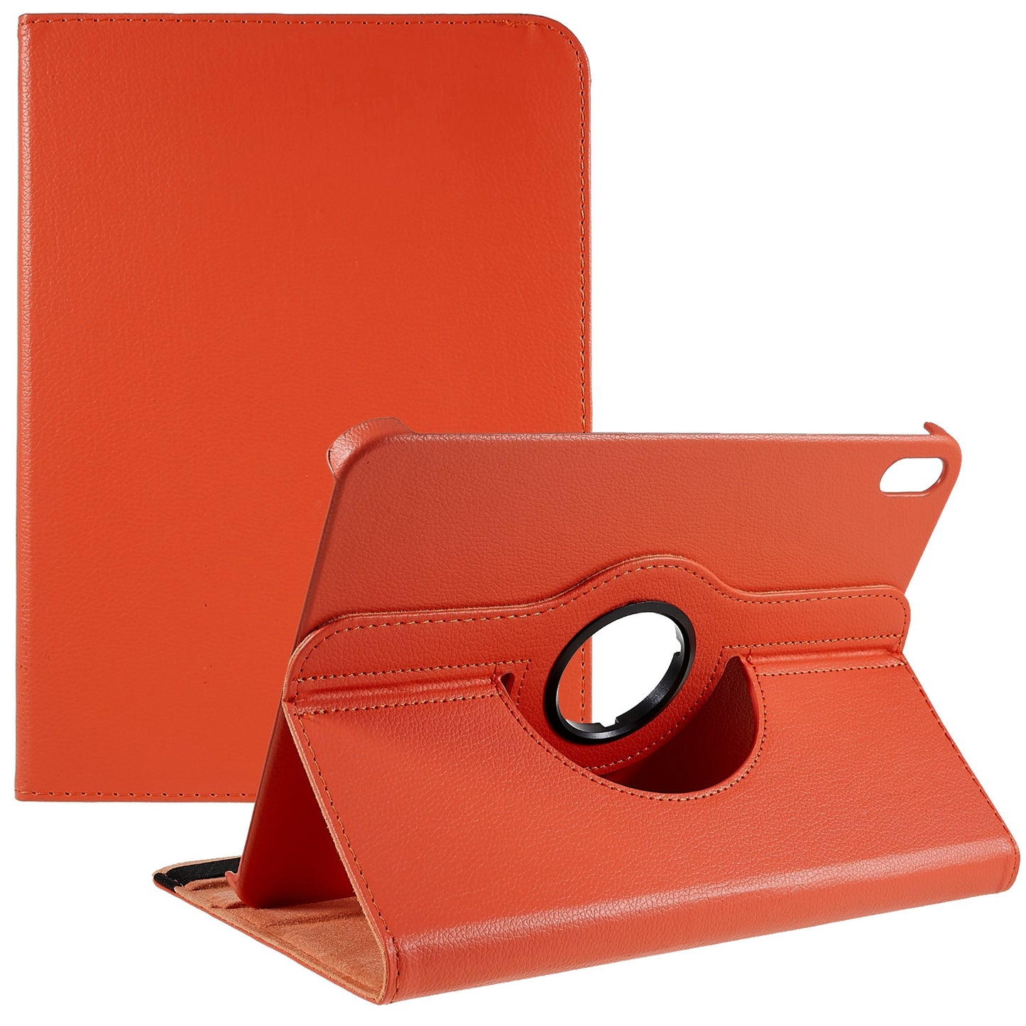 For iPad 10.9 (2022) Protective Case Rotary Stand PU Leather Anti-drop Tablet Cover with Elastic Band