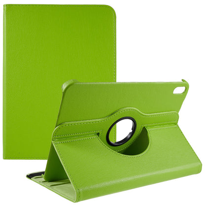 For iPad 10.9 (2022) Protective Case Rotary Stand PU Leather Anti-drop Tablet Cover with Elastic Band