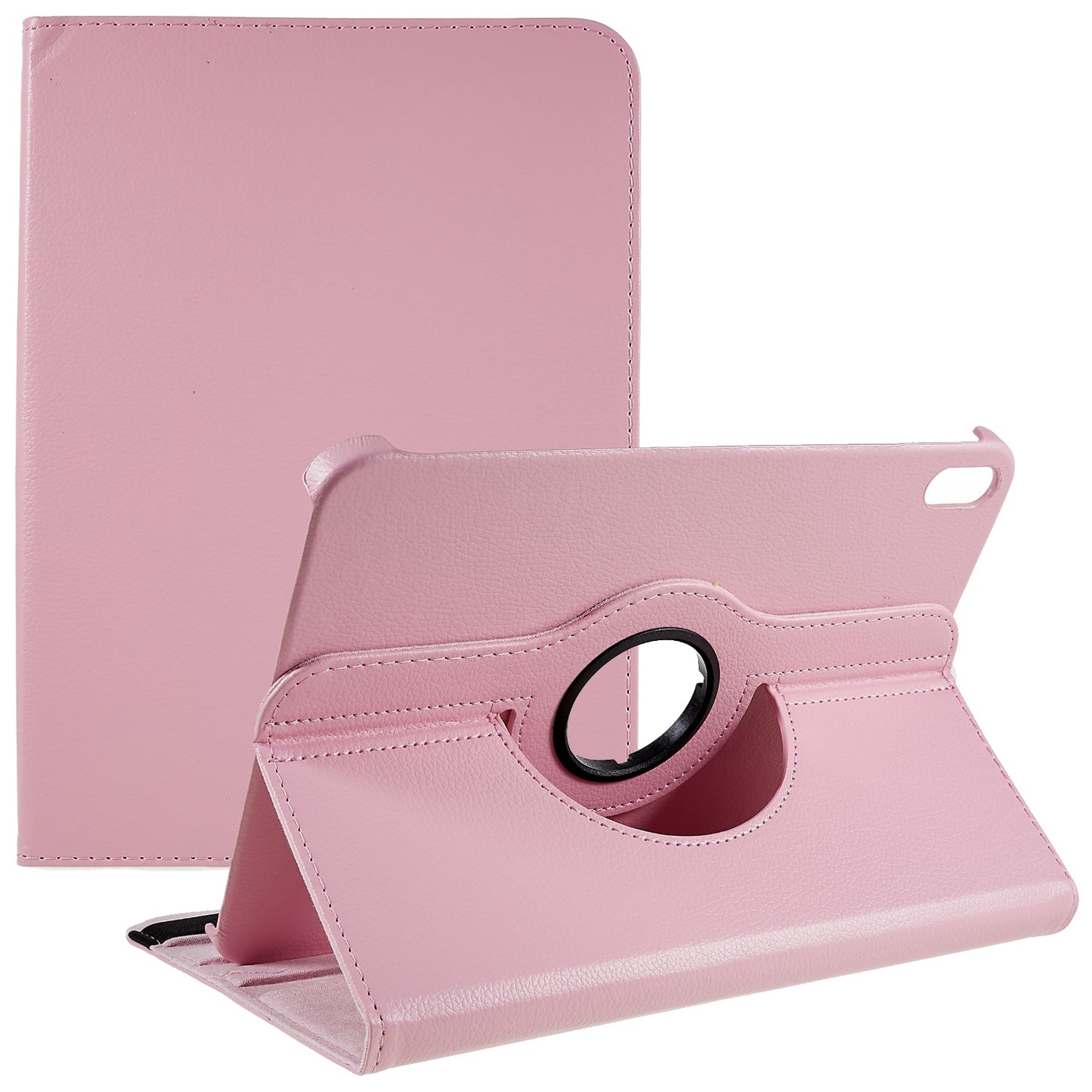 For iPad 10.9 (2022) Protective Case Rotary Stand PU Leather Anti-drop Tablet Cover with Elastic Band