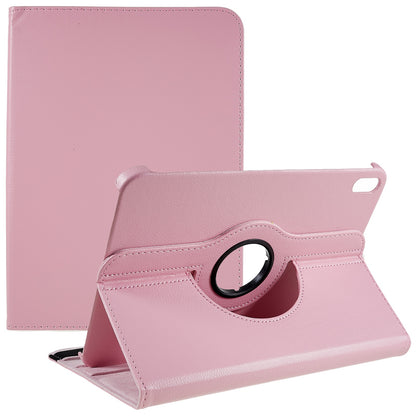 For iPad 10.9 (2022) Protective Case Rotary Stand PU Leather Anti-drop Tablet Cover with Elastic Band