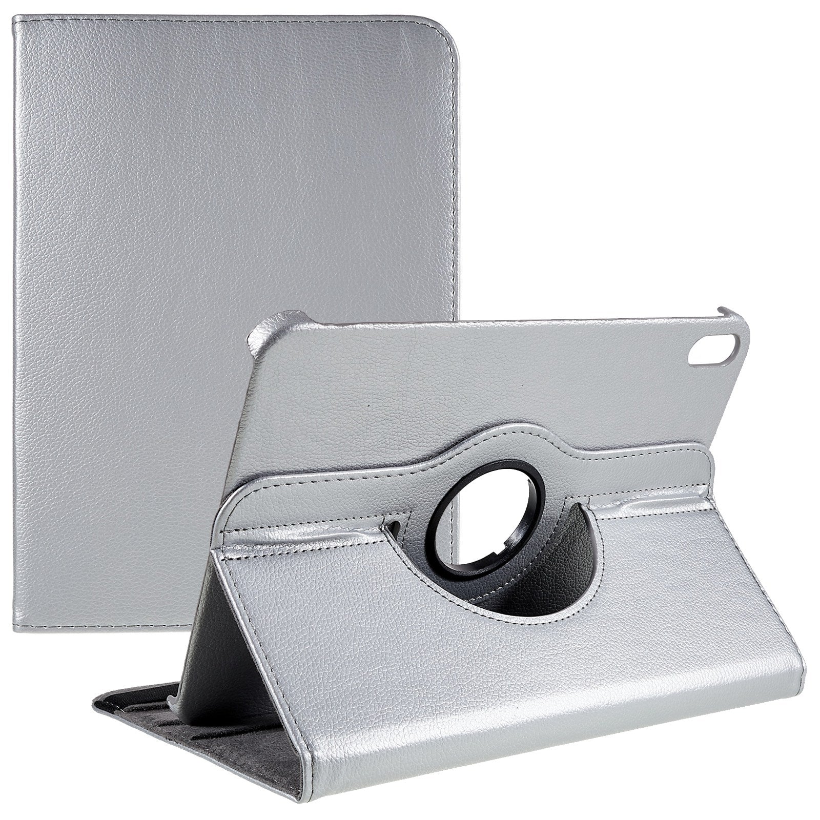 For iPad 10.9 (2022) Protective Case Rotary Stand PU Leather Anti-drop Tablet Cover with Elastic Band