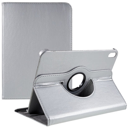 For iPad 10.9 (2022) Protective Case Rotary Stand PU Leather Anti-drop Tablet Cover with Elastic Band