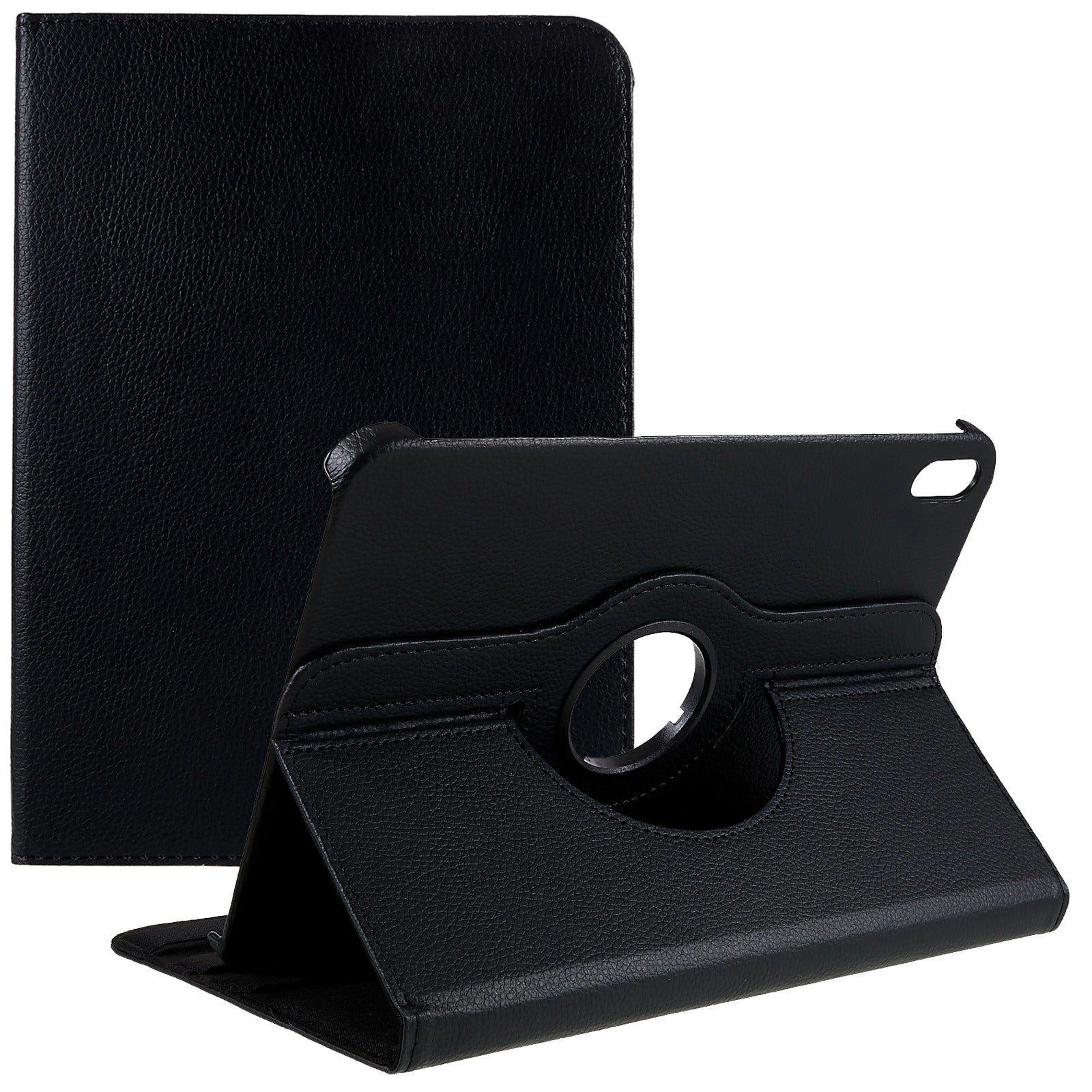 For iPad 10.9 (2022) Protective Case Rotary Stand PU Leather Anti-drop Tablet Cover with Elastic Band