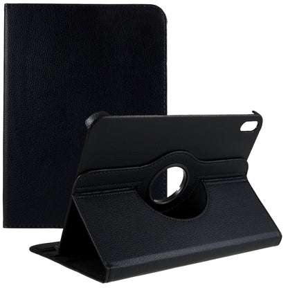 For iPad 10.9 (2022) Protective Case Rotary Stand PU Leather Anti-drop Tablet Cover with Elastic Band