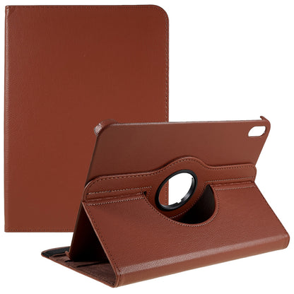 For iPad 10.9 (2022) Protective Case Rotary Stand PU Leather Anti-drop Tablet Cover with Elastic Band