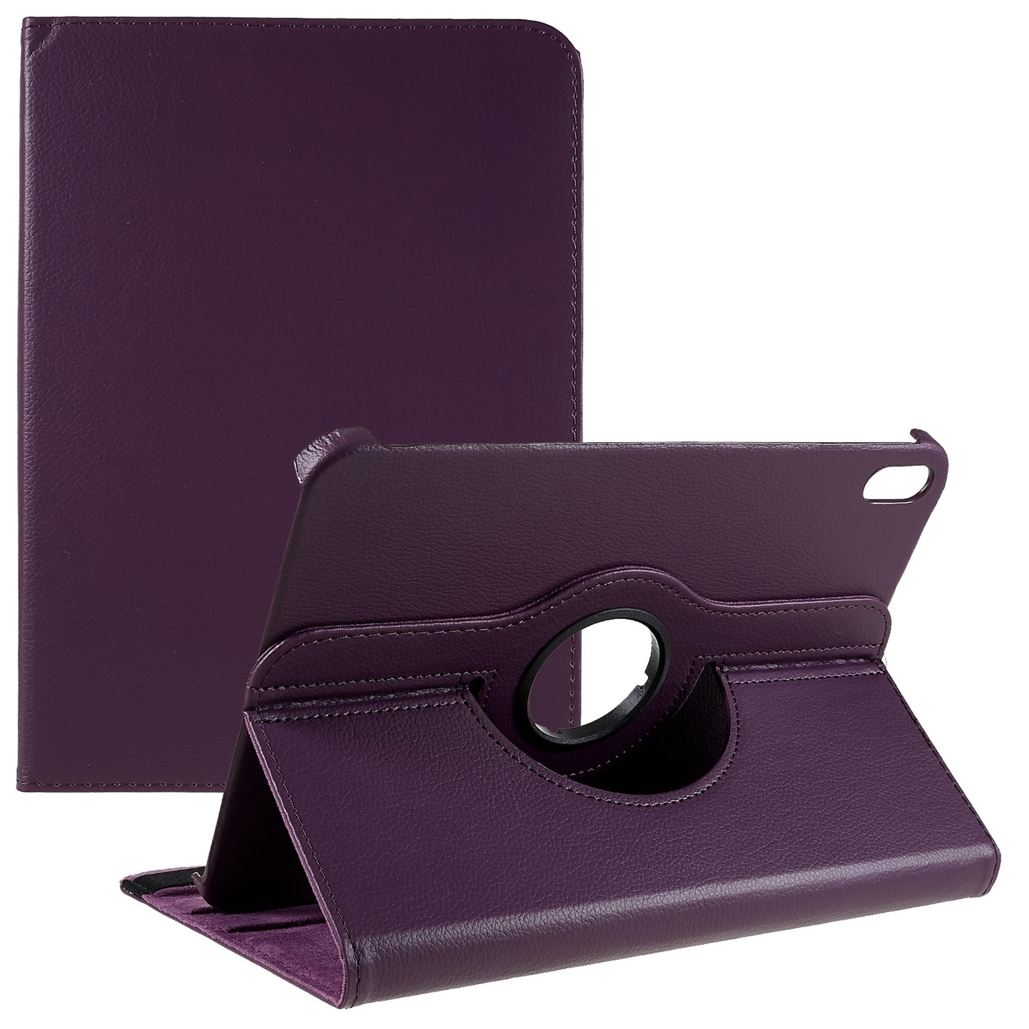 For iPad 10.9 (2022) Protective Case Rotary Stand PU Leather Anti-drop Tablet Cover with Elastic Band