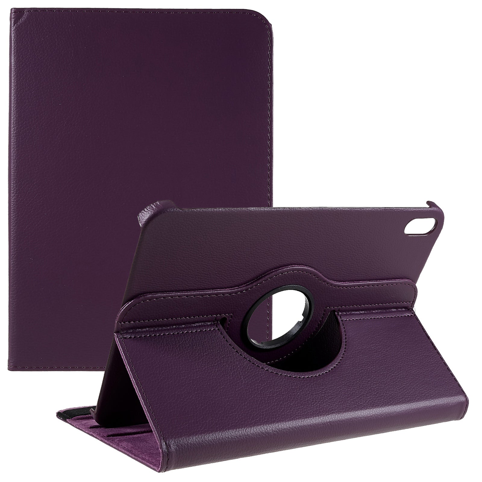 For iPad 10.9 (2022) Protective Case Rotary Stand PU Leather Anti-drop Tablet Cover with Elastic Band