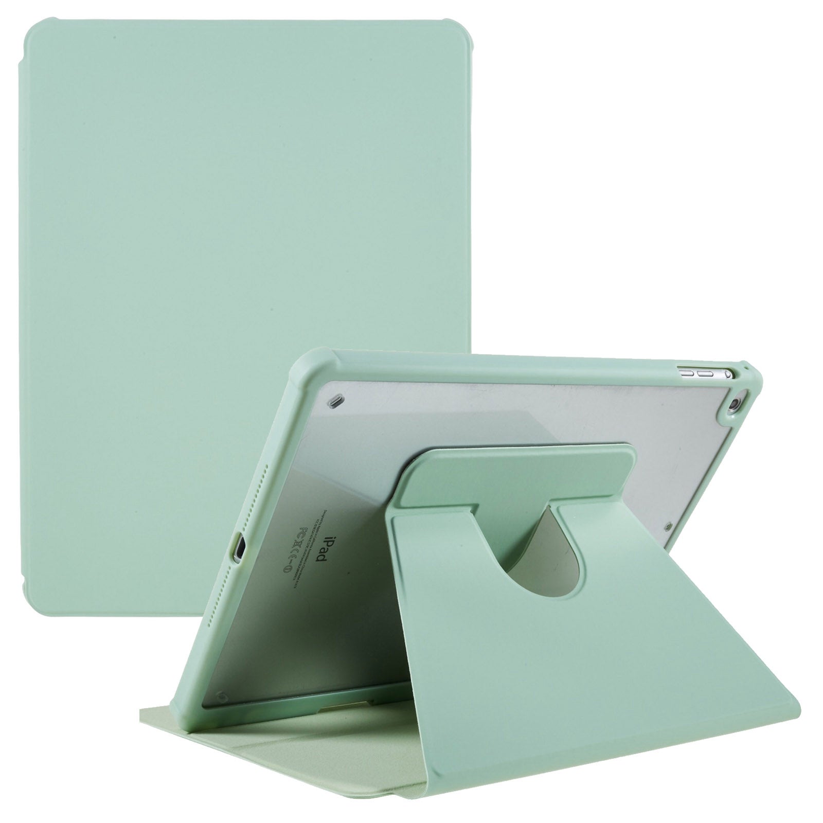 For iPad Air (2013) / iPad Air 2 / iPad 9.7-inch (2017) / (2018) PU Leather + TPU + Acrylic Tablet Protective Case Auto Wake / Sleep Rotary Stand Anti-drop Cover