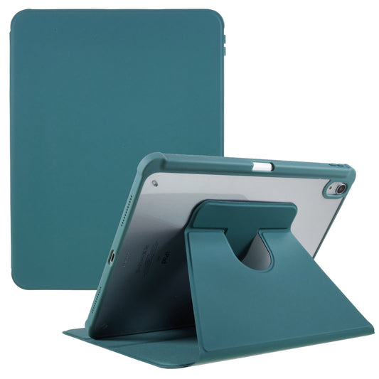 For iPad Air (2020) / (2022) Auto Wake and Sleep Tablet Case with Rotary Kickstand PU Leather + TPU + Acrylic Protective Cover