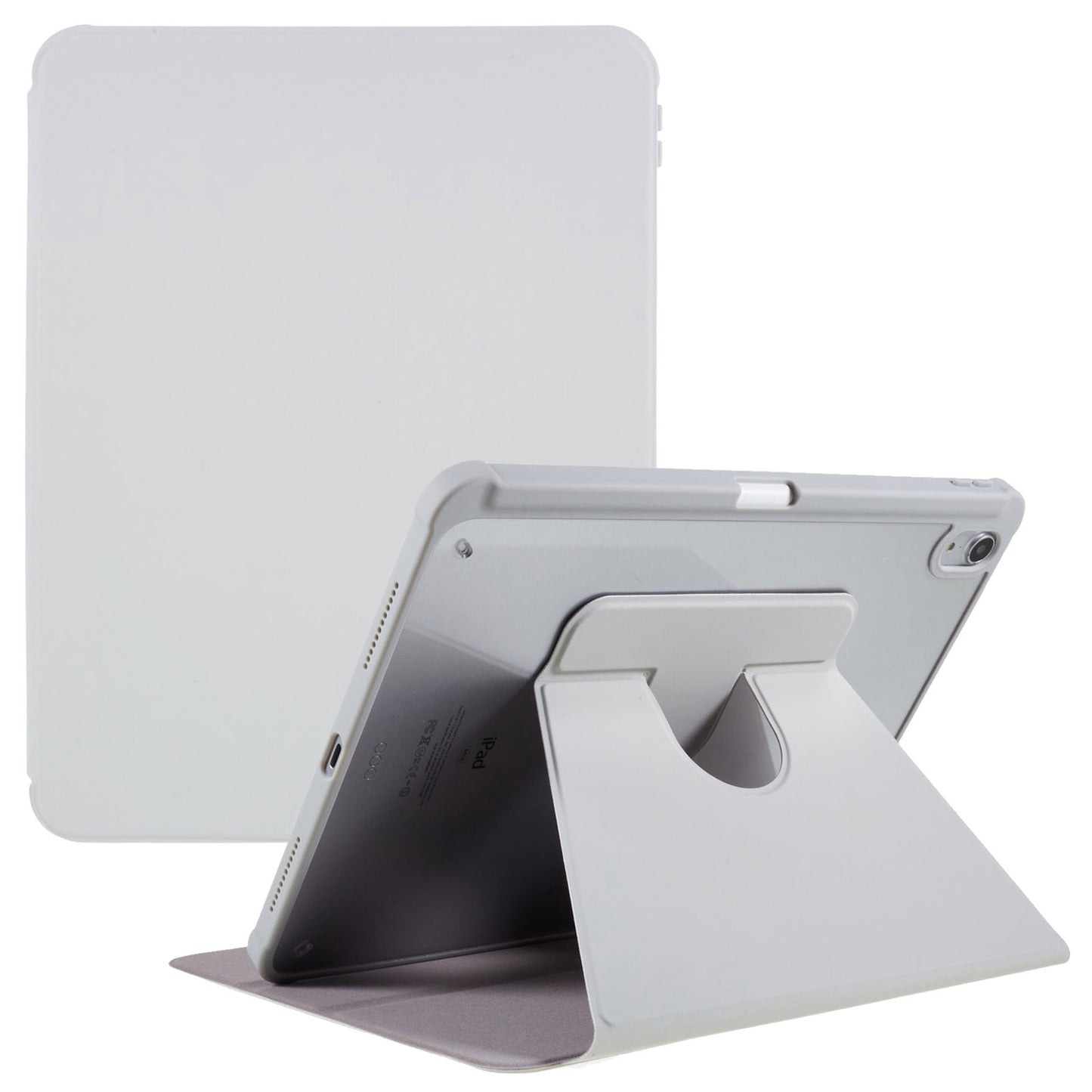 For iPad Air (2020) / (2022) Auto Wake and Sleep Tablet Case with Rotary Kickstand PU Leather + TPU + Acrylic Protective Cover