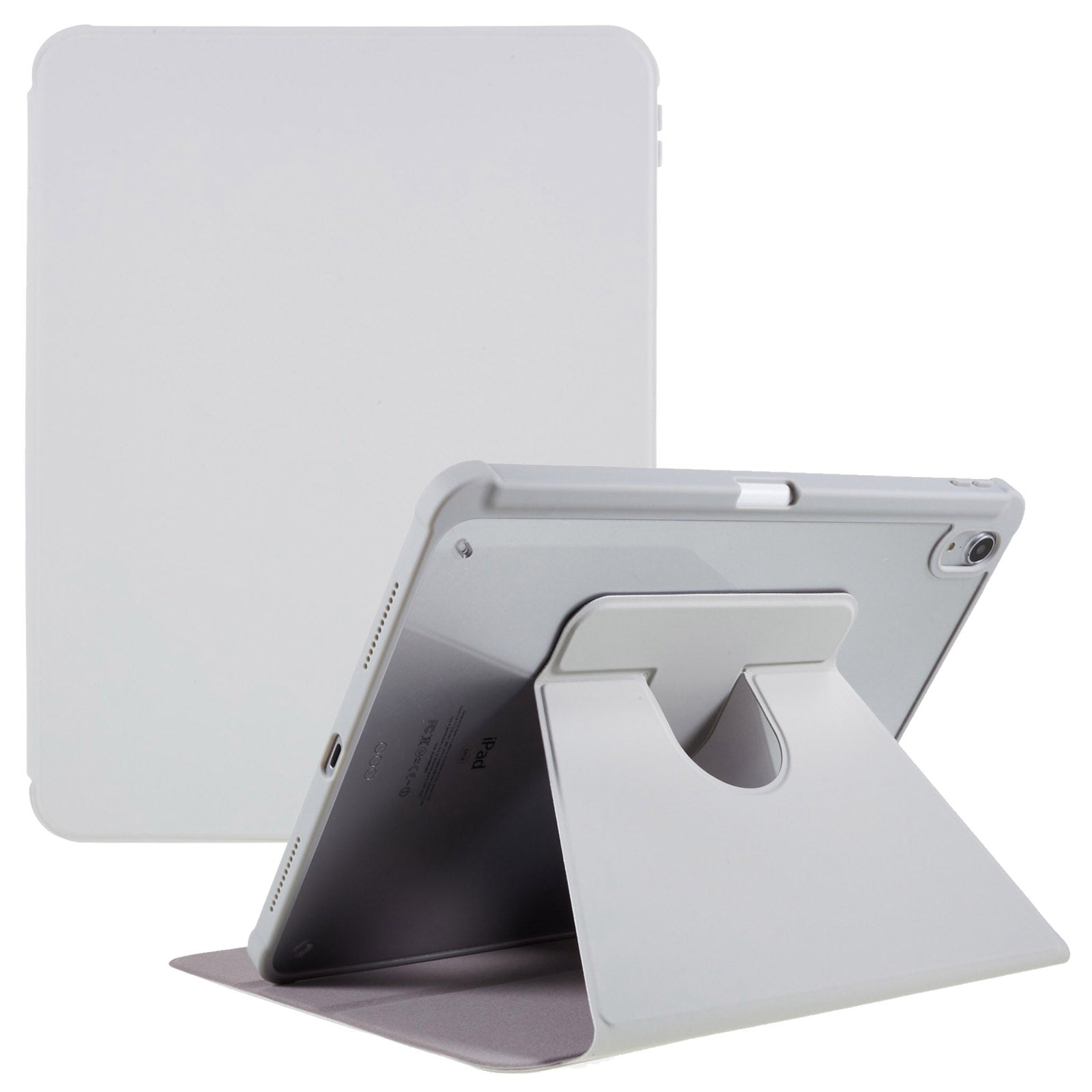 For iPad Air (2020) / (2022) Auto Wake and Sleep Tablet Case with Rotary Kickstand PU Leather + TPU + Acrylic Protective Cover