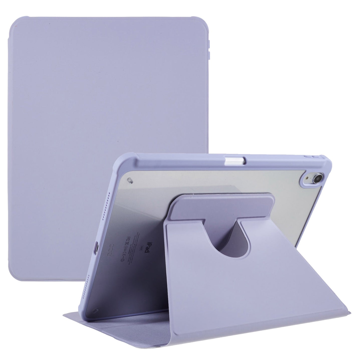 For iPad Air (2020) / (2022) Auto Wake and Sleep Tablet Case with Rotary Kickstand PU Leather + TPU + Acrylic Protective Cover