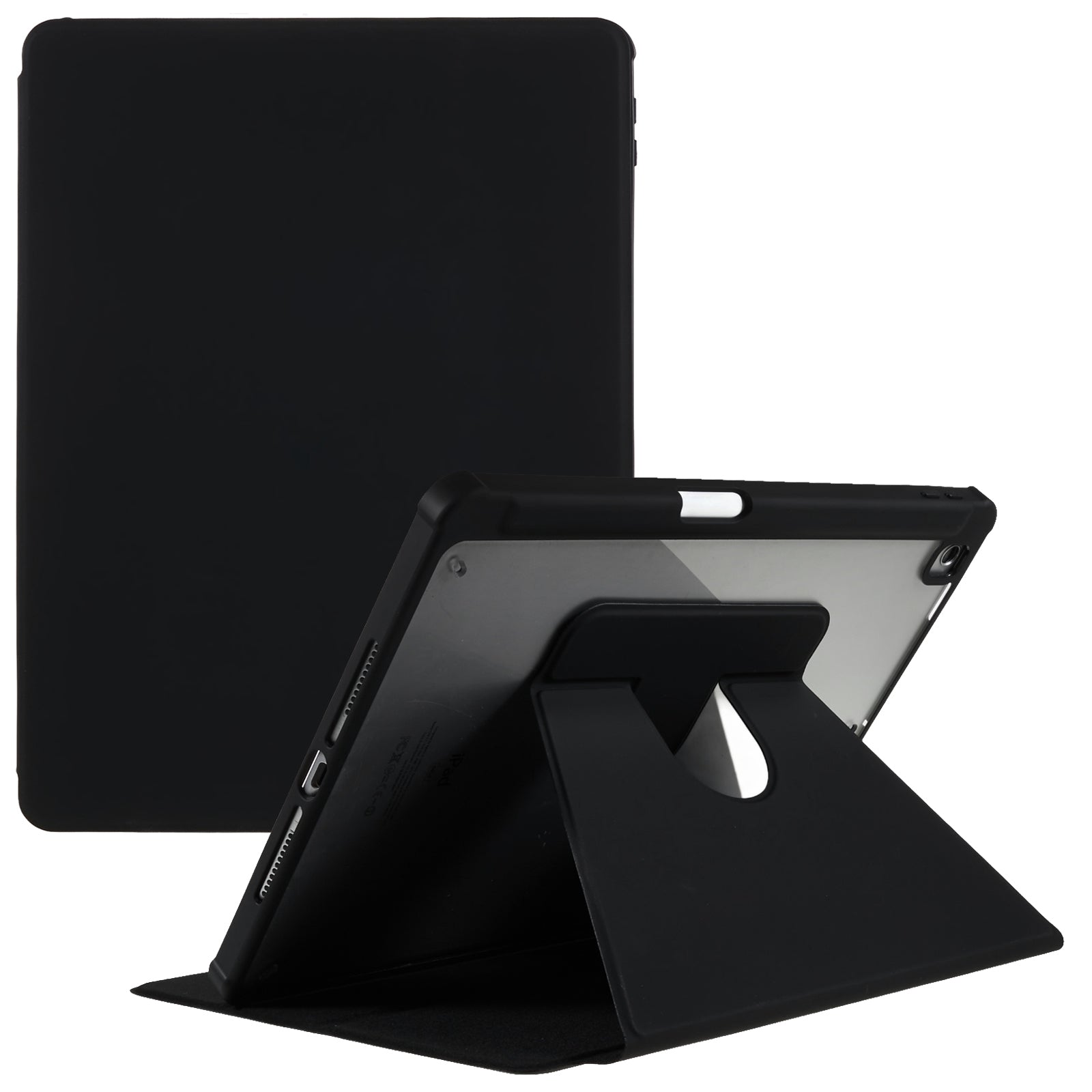 For iPad 10.2 (2021) / (2019) / (2020) Rotary Kickstand Tablet Case PU Leather + TPU + Acrylic Anti-Drop Protective Cover