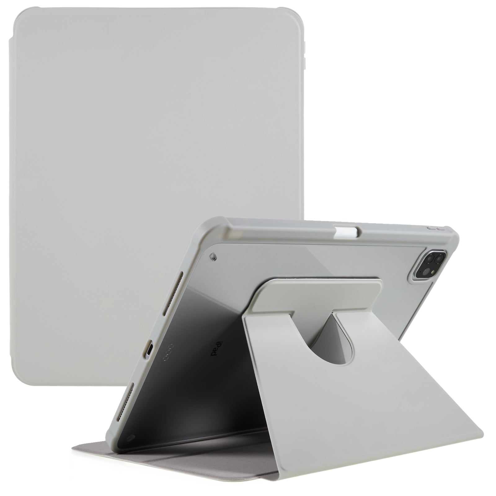 For iPad Pro 12.9 (2018) / (2020) / (2021) / (2022) Anti-Drop Tablet Case with Rotary Kickstand PU Leather + TPU + Acrylic Protective Cover