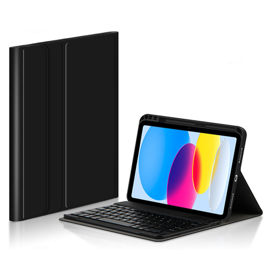 For iPad 10.9 (2022) / iPad 10th Gen Keyboard Case Bluetooth Magnetic Detachable Keyboard with Soft PU Leather Protective Cover Shell
