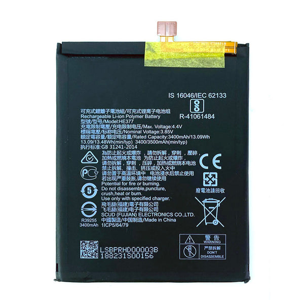 For Nokia 3.1 Plus 3.85V 3400mAh Li-ion Polymer Battery Assembly Part (Encode: HE377) (without Logo)