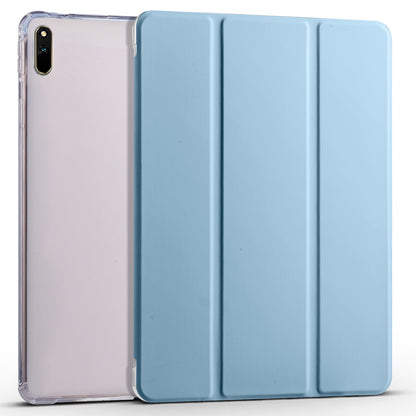 For Huawei MatePad 11 (2021) PU Leather Tri-Fold Stand Folio Shockproof Case Auto Sleep / Wake Smart Tablet Cover with Pencil Holder