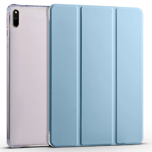 For Huawei MatePad 11 (2021) PU Leather Tri-Fold Stand Folio Shockproof Case Auto Sleep / Wake Smart Tablet Cover with Pencil Holder