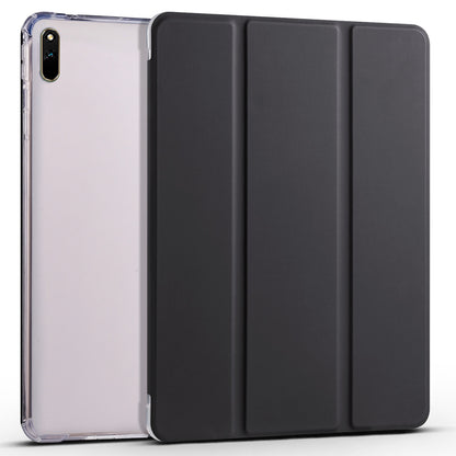 For Huawei MatePad 11 (2021) PU Leather Tri-Fold Stand Folio Shockproof Case Auto Sleep / Wake Smart Tablet Cover with Pencil Holder